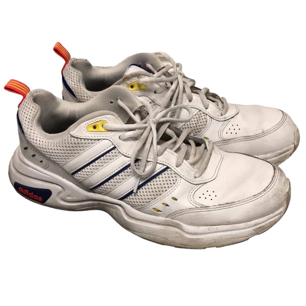 Adidas Men's Strutter Walking Shoes White EG8382 Lace Up Low Top Mesh Sz 11‎ dad